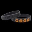 The Four Armband grau/orange 18 cm
