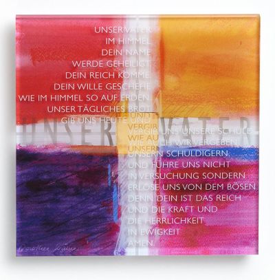 Lichtbilder Kreuz: Vaterunser  Rot
