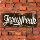 Metallschild Jesusfreak   34,5x14cm Stabiles Blech mit Aufhängung