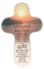 "Holzkreuz klein ""Von guten Mächten"" - rund"