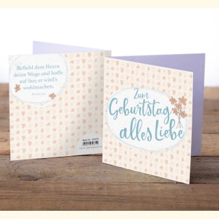 Zum Geburtstag alles Liebe (Faltkarte)