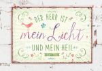 Metallschild klein - Mein Licht und Heil
