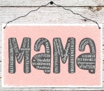 Holzschild groß - Mama