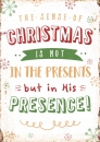 The sense of Christmas is not in the presents (Postkarte)