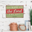 Metallschild "Bless the Lord o my soul"