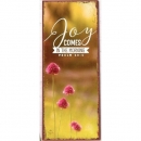 Metallschild lang - Joy comes|in the Morning Psalm 30:5