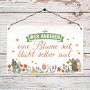 Eine Blume (Holzschild)