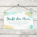 Holzschild groß - Dankt dem Herrn,