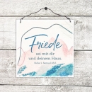 Holzschild klein - Friede