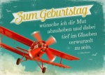 Zum Geburtstag - Abheben (Postkarte)