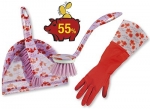 Schön, dass es Dich gibt (Haushalts-Set)|Handfeger, Schaufel, Spülbürste und Handschuhe