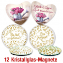 Kristallglas-Magnete 12er Pack