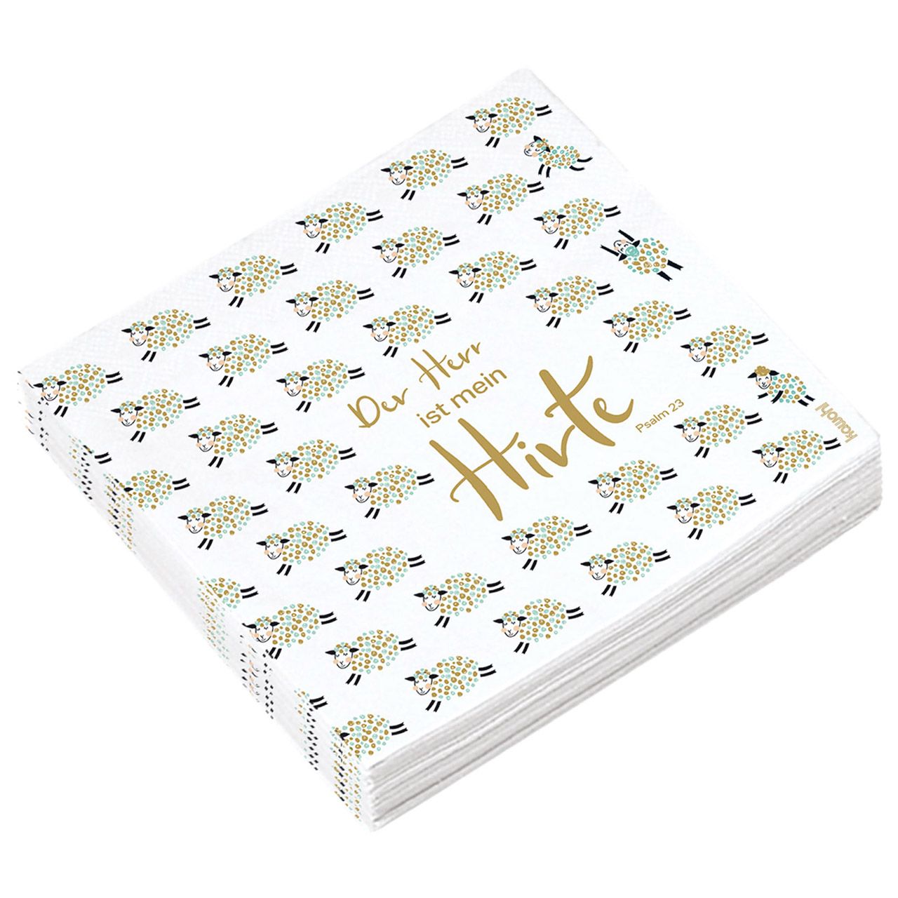 Servietten Der Herr ist mein Hirte (Gold-Edition)