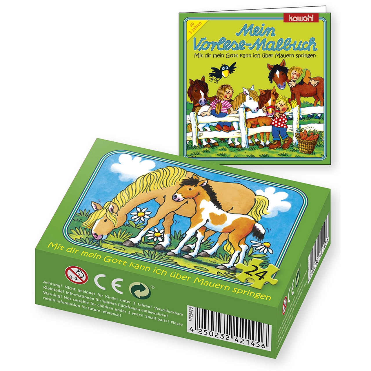 Set-Puzzle & Malbuch: Ponyhof