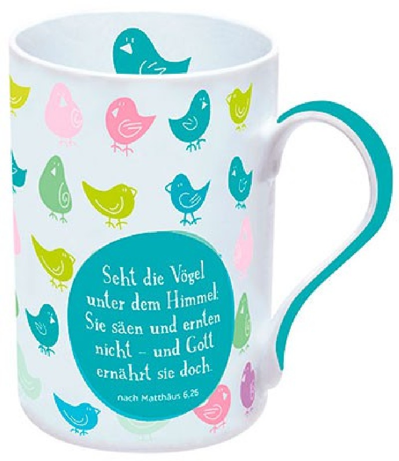 Fototasse Seht die Vögel  unter dem Himmel