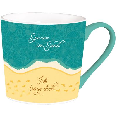 Tasse Spuren im Sand