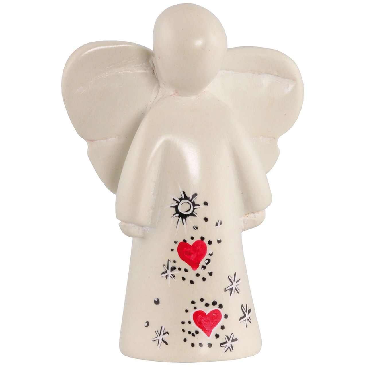 Speckstein: Engel mit Herz - groß