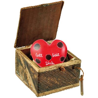 Geschenk-Box mit Herz  - Gott liebt Dich