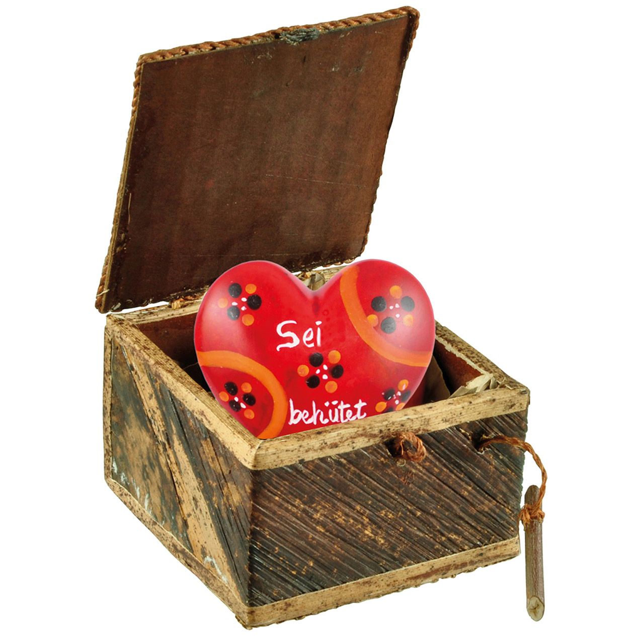 Geschenk-Box mit Herz  - Sei behütet