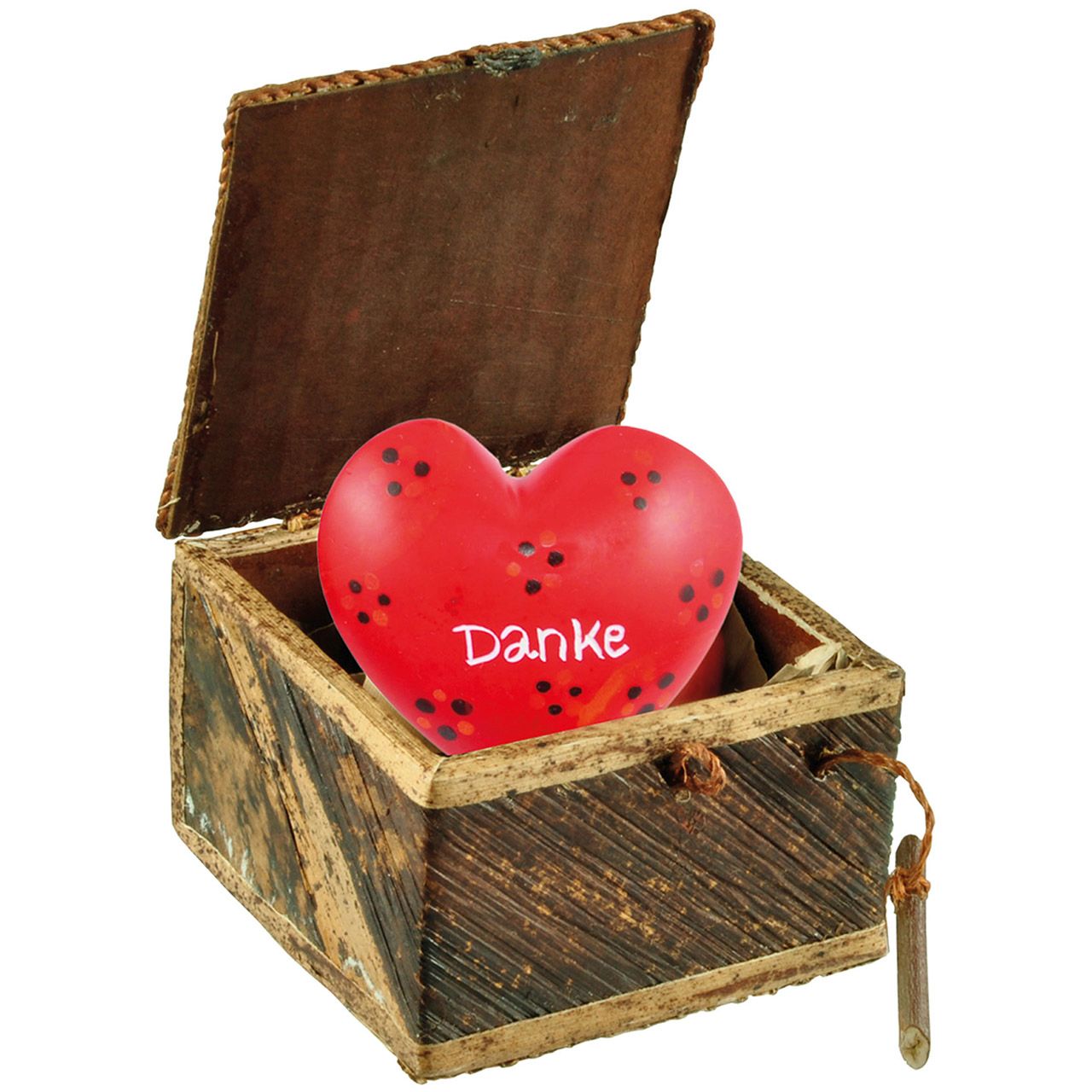 Geschenk-Box mit Herz  - Danke
