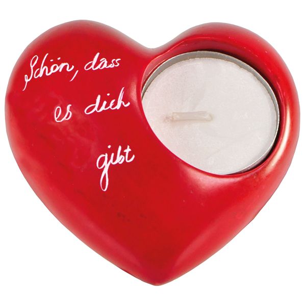 Teelichthalter Herz Schön, dass es dich gibt