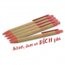 Kugelschreiber Schön, dass es dich gibt rot (5er Beutel)