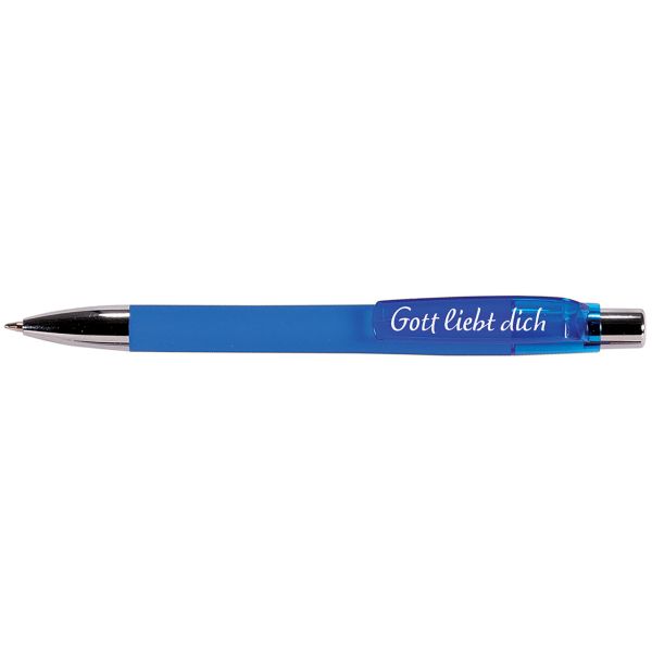 Kugelschreiber Gott liebt dich - blau