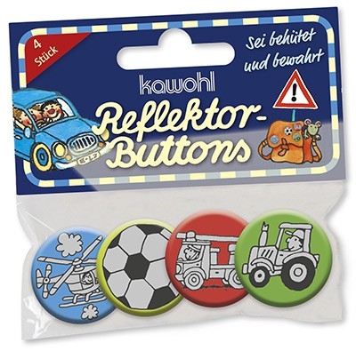 Reflektor-Buttons Junge