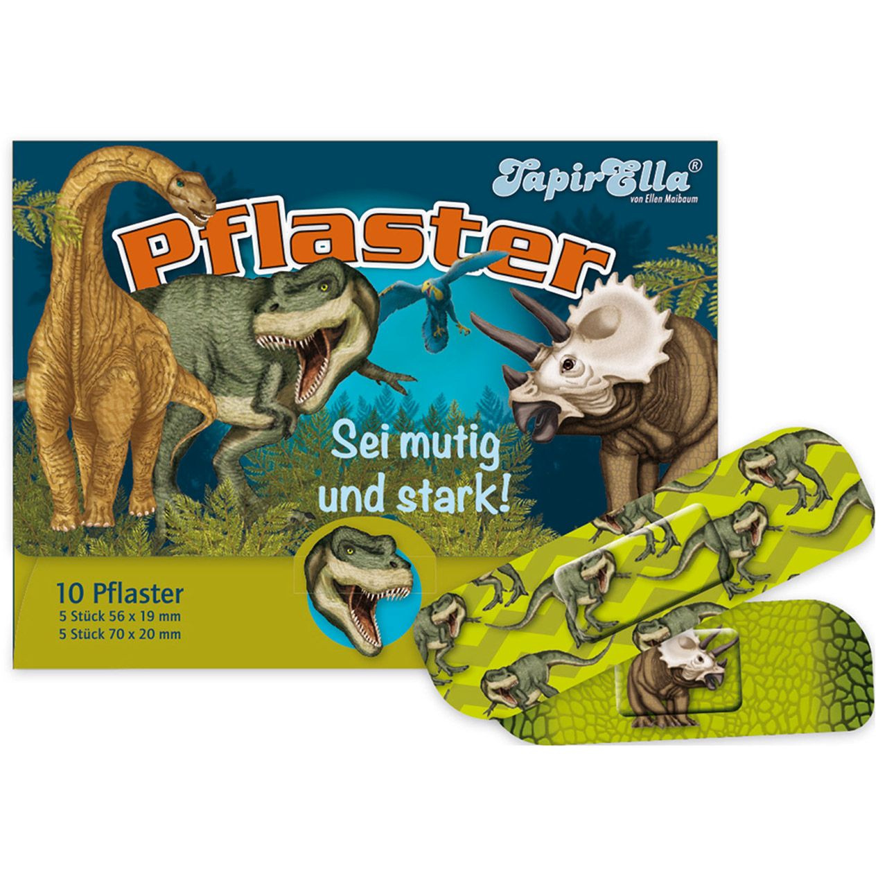 Pflaster Dino - Sei mutig und stark