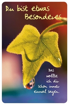 Lichtkarte Du bist etwas Besonderes