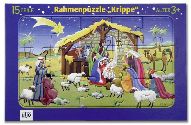 Rahmenpuzzle "Krippe" 15 Teile