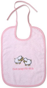 Lätzchen Schäfchen - rosa