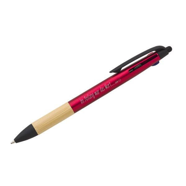 Kugelschreiber 3 Farben - rot