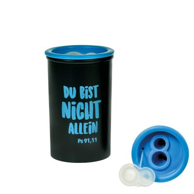 Doppel-Anspitzer Du bist nicht allein - blau