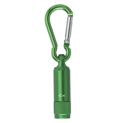 LED-Taschenlampe mit Karabiner Ichthys - grün