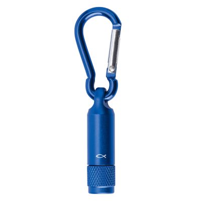 LED-Taschenlampe mit Karabiner Ichthys - blau
