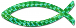 Aufkleber Fisch Magnetfolie (grün)