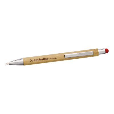 Kugelschreiber Bambus - rot