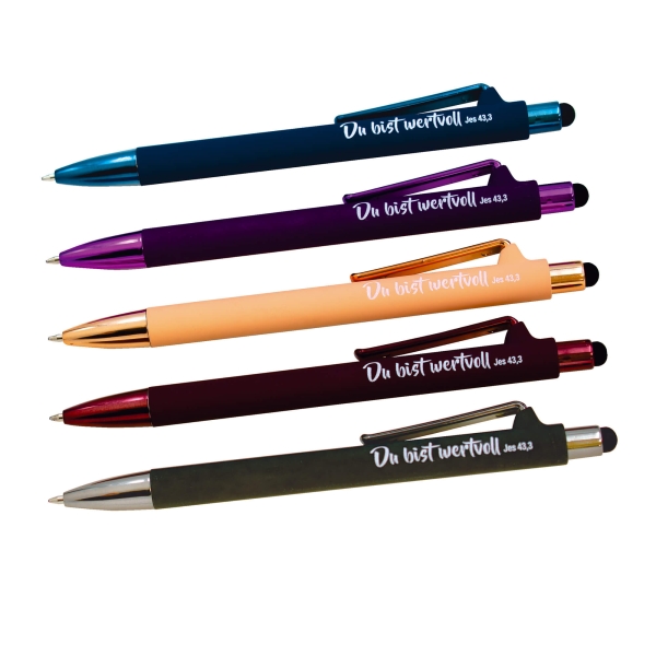 Kugelschreiber Soft mit Touch-Pen - bronze/braun