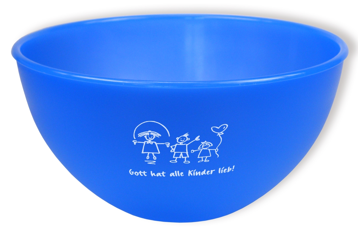 Müslischale Gott hat alle Kinder lieb - blau