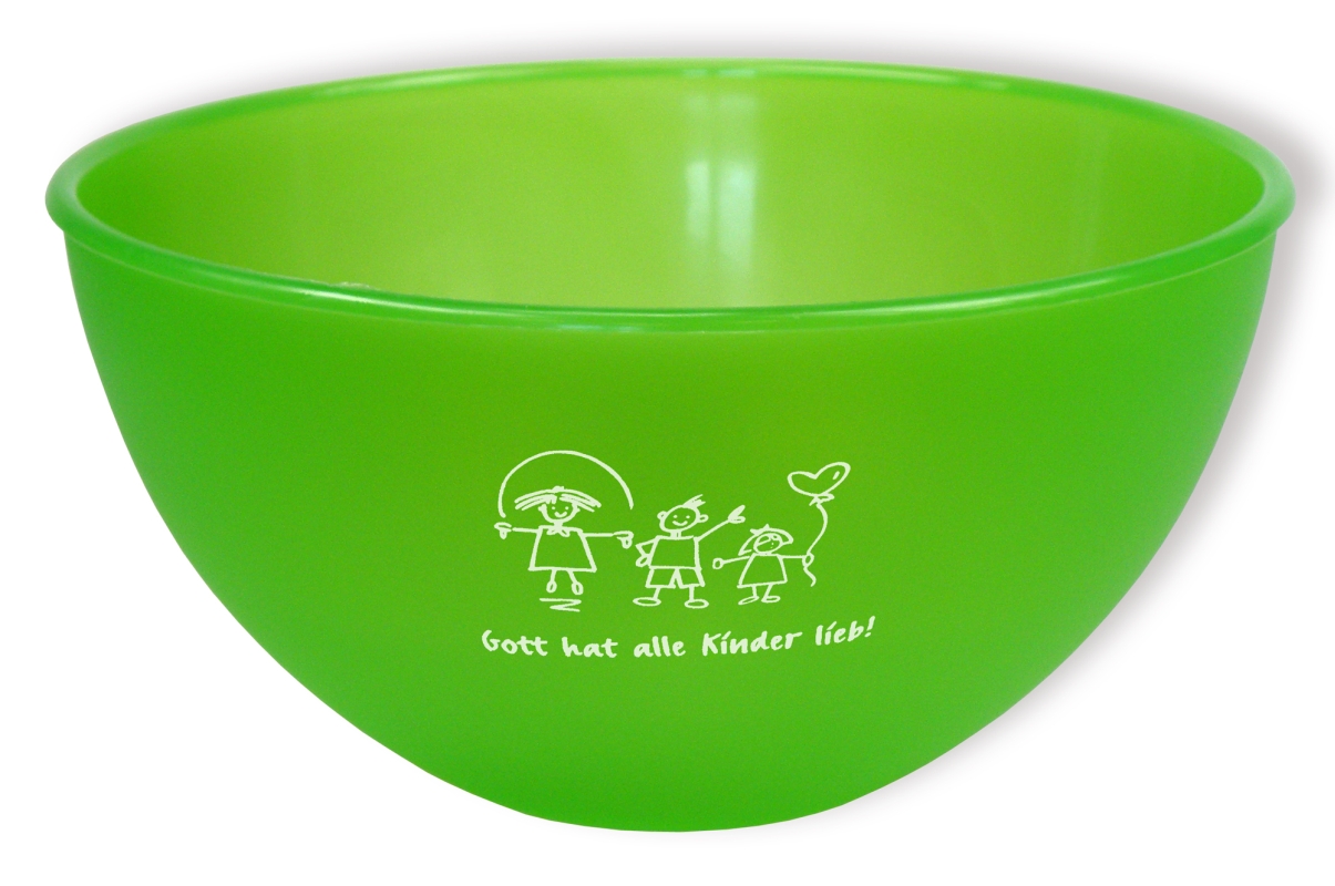 Müslischale Gott hat alle Kinder lieb - grün