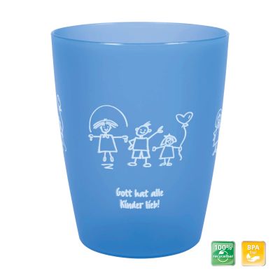 Kinderbecher Gott hat alle Kinder lieb - blau