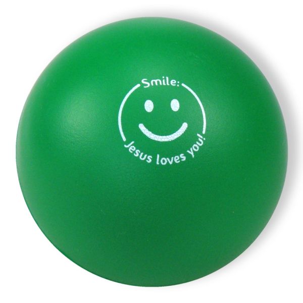 Smile - Jesus loves you - Softball (grün)