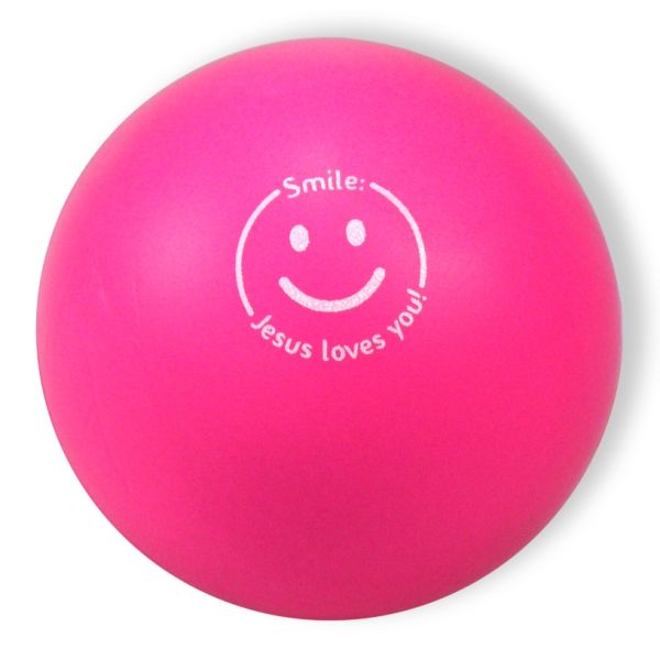 Smile - Jesus loves you - Softball (pink)