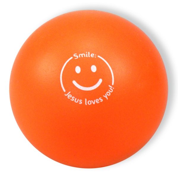 Smile - Jesus loves you - Softball (orange)