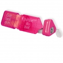 Gott liebt dich wie du bist - Anspitzer und Radiergummi (pink)