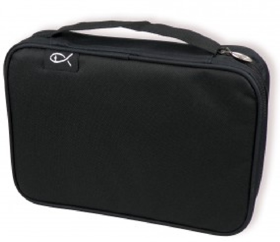 Bibeltasche XL Fisch - schwarz
