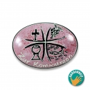 Zur Kommunion - Handschmeichler (Oval rosa)|Speckstein