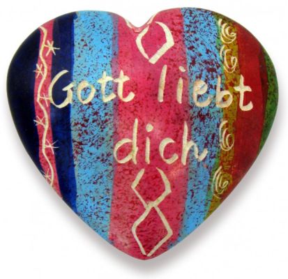 Herz aus Speckstein Gott liebt dich