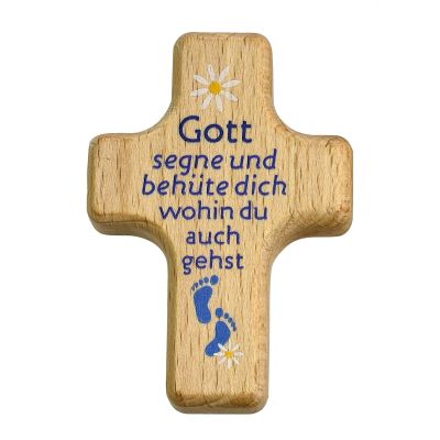 Handkreuz Gott segne und behüte dich - blau